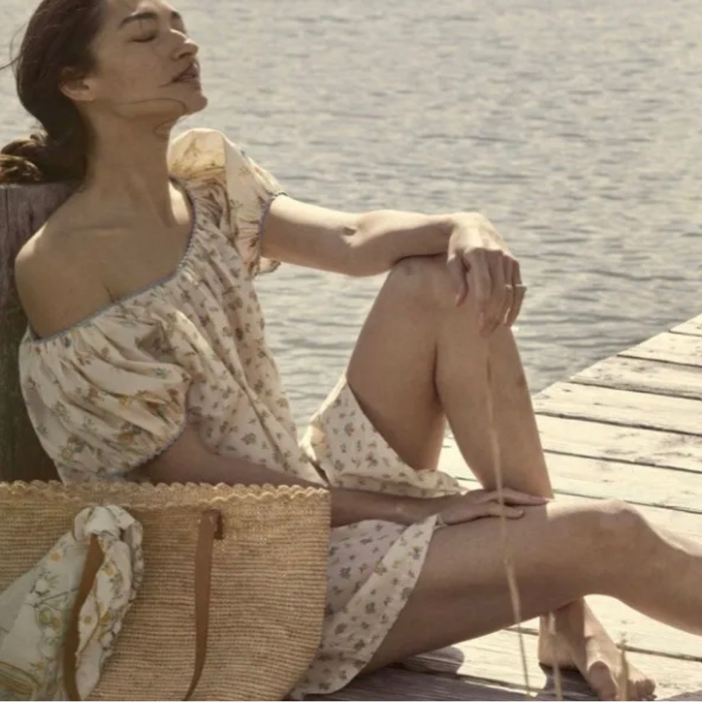 Doen Twig dress in floral liberty print size L NWT